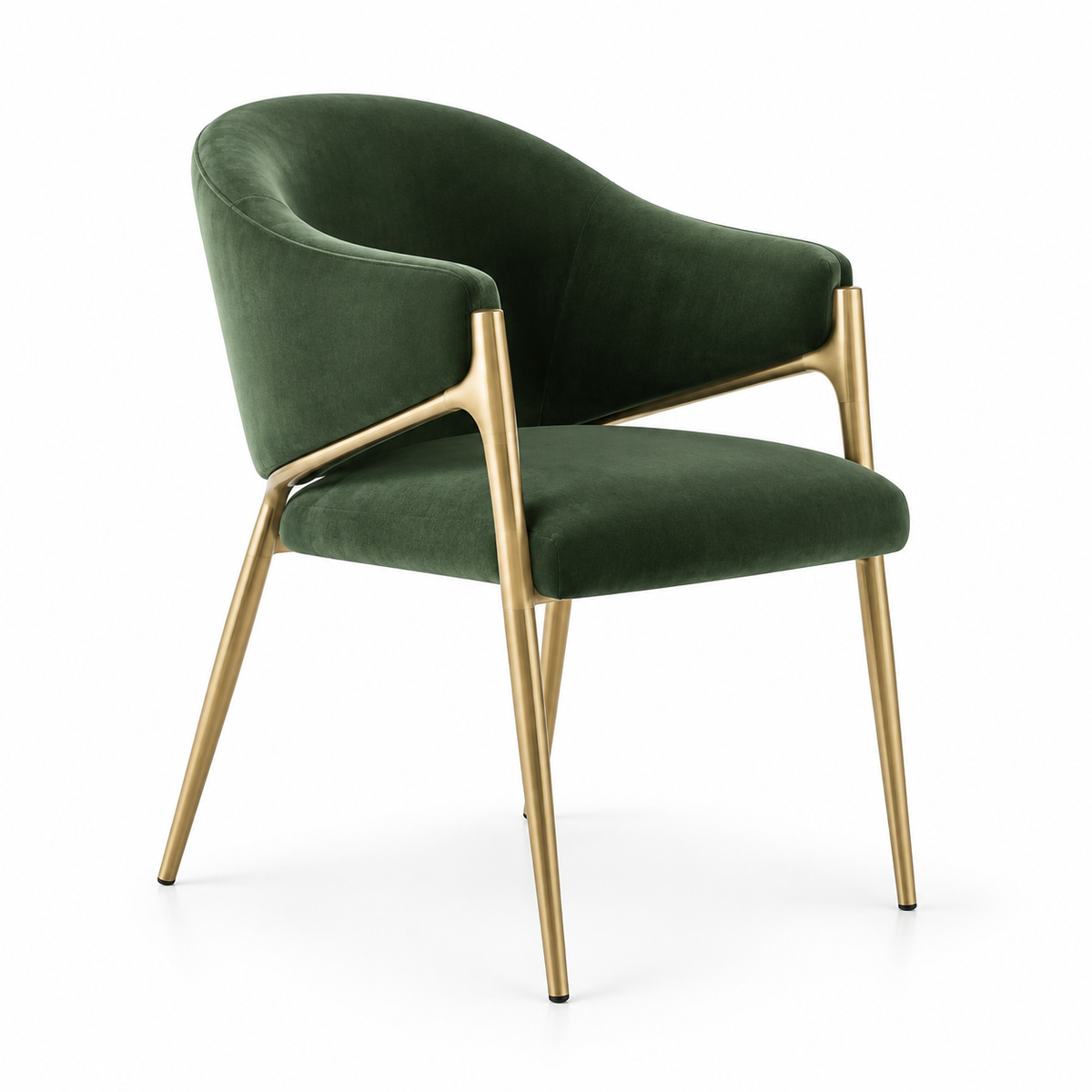 Luxury Emerald Green Velvet Dining Chair