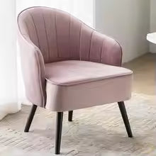 Luxury Blush Velvet Accent Chair