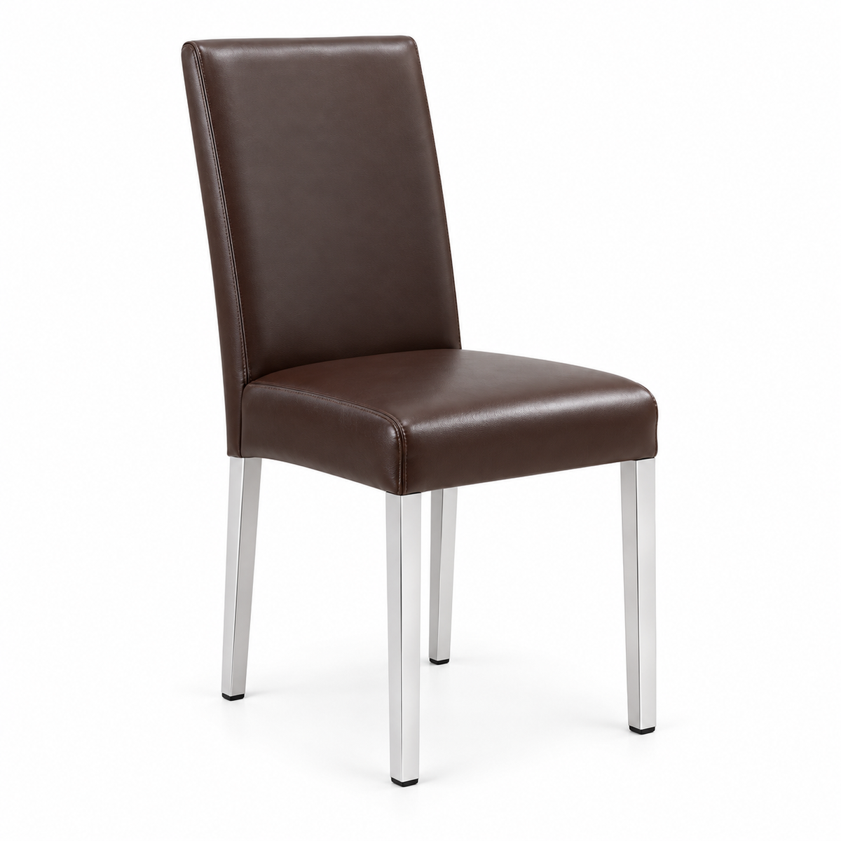 Luxury Brown Leather Dining Chair